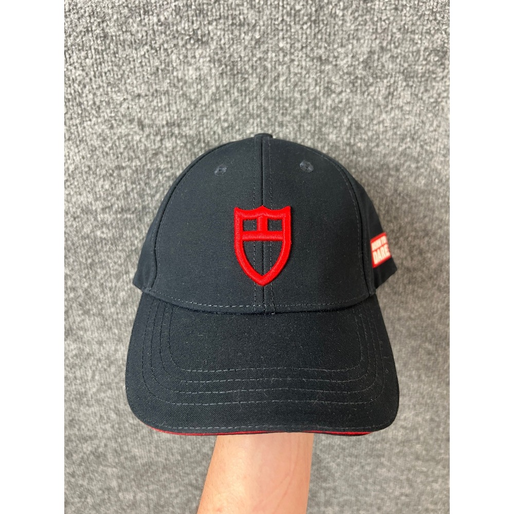 Tudor Baseball Cap Black Red Born To Dare Hat Shield Logo Adjustable Strap